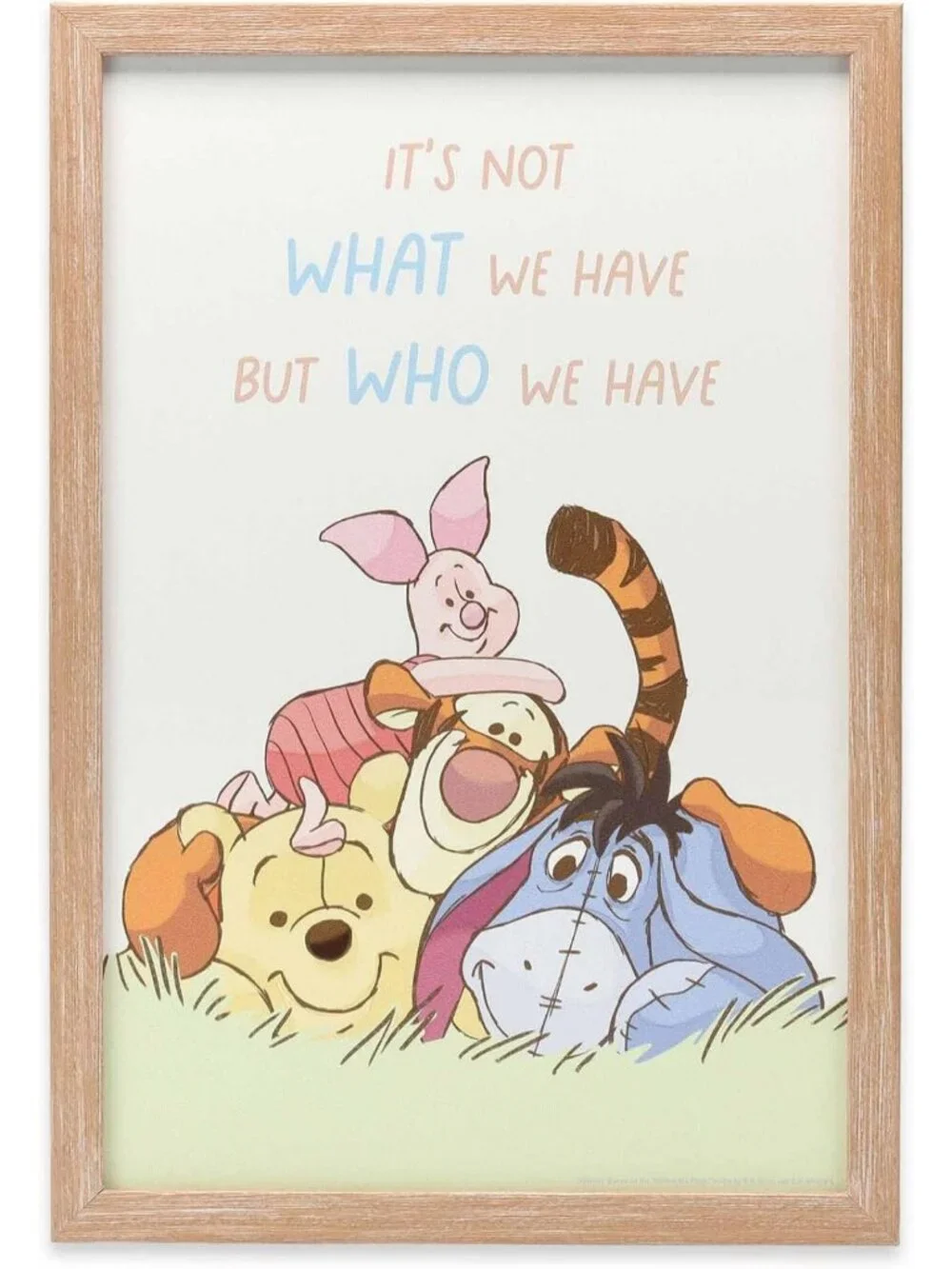 Charming Winnie the Pooh Framed Wood Wall Art - Whimsical Home Decor